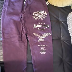 YoungLA Kids Ambitious Club Joggers in Deep Purple